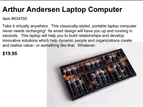 Arthur Andersen Souvenirs & Gifts. Laptop
